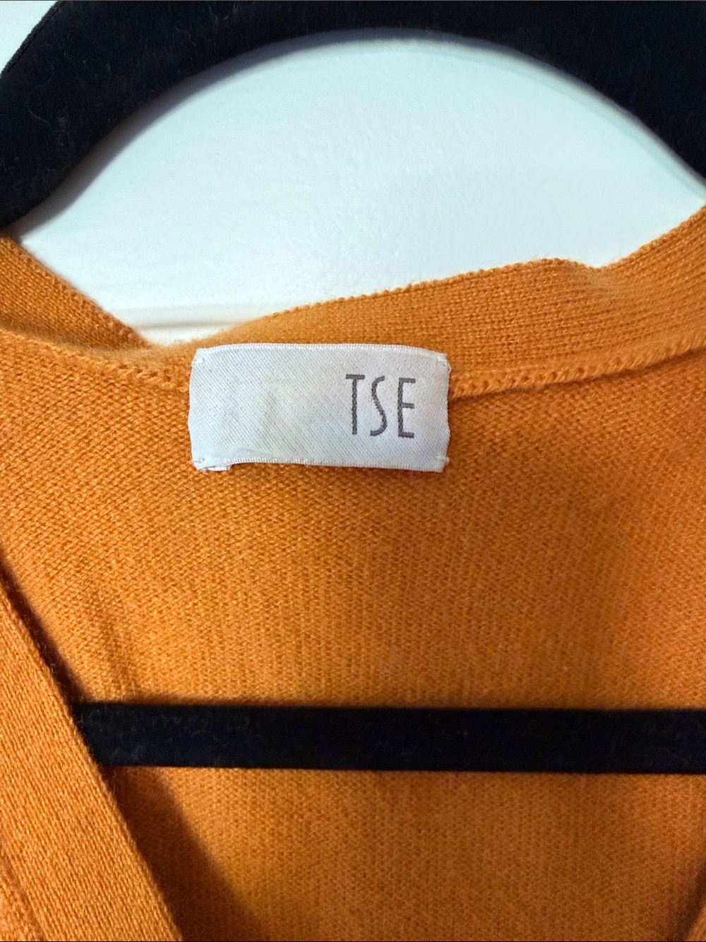 TSE Orange V-Neck Button Down Cardigan - Picture 2 of 4